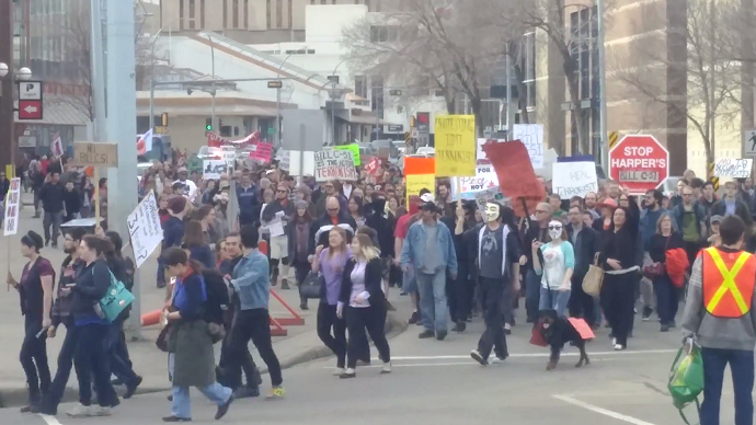 Massive Anti-government Rally in Canada